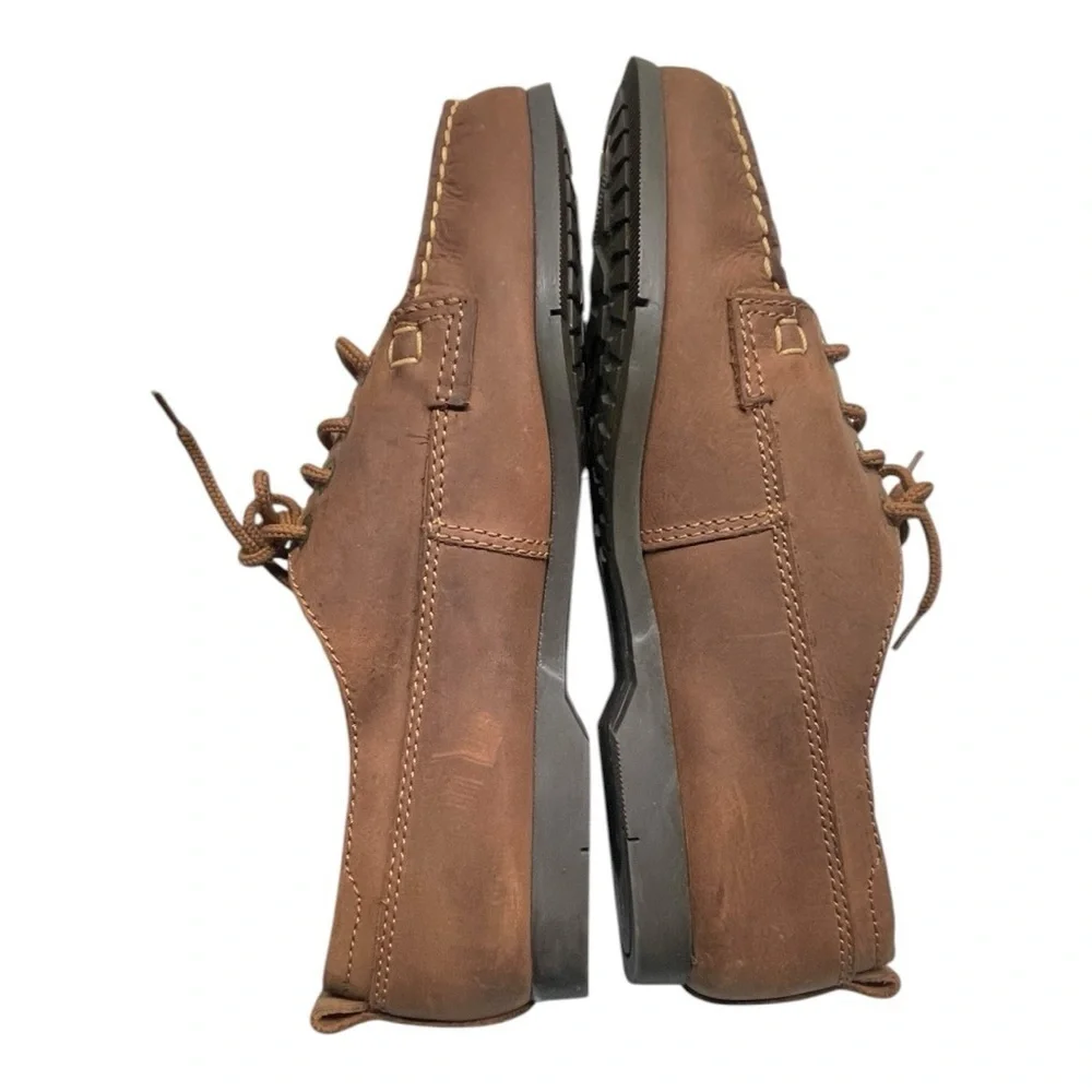 Trader Bay brown leather moccasins / boat shoes Size 9
